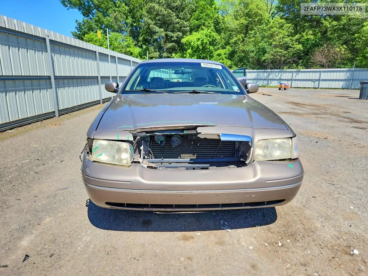2003 Ford Crown Victoria VIN: 2FAFP73WX3X110175 Lot: 48650176