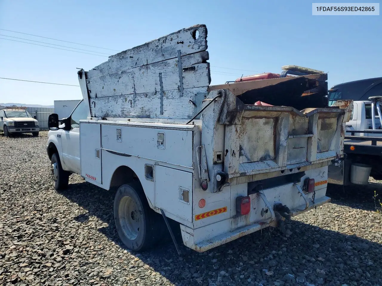 2003 Ford F550 Super Duty VIN: 1FDAF56S93ED42865 Lot: 49983886