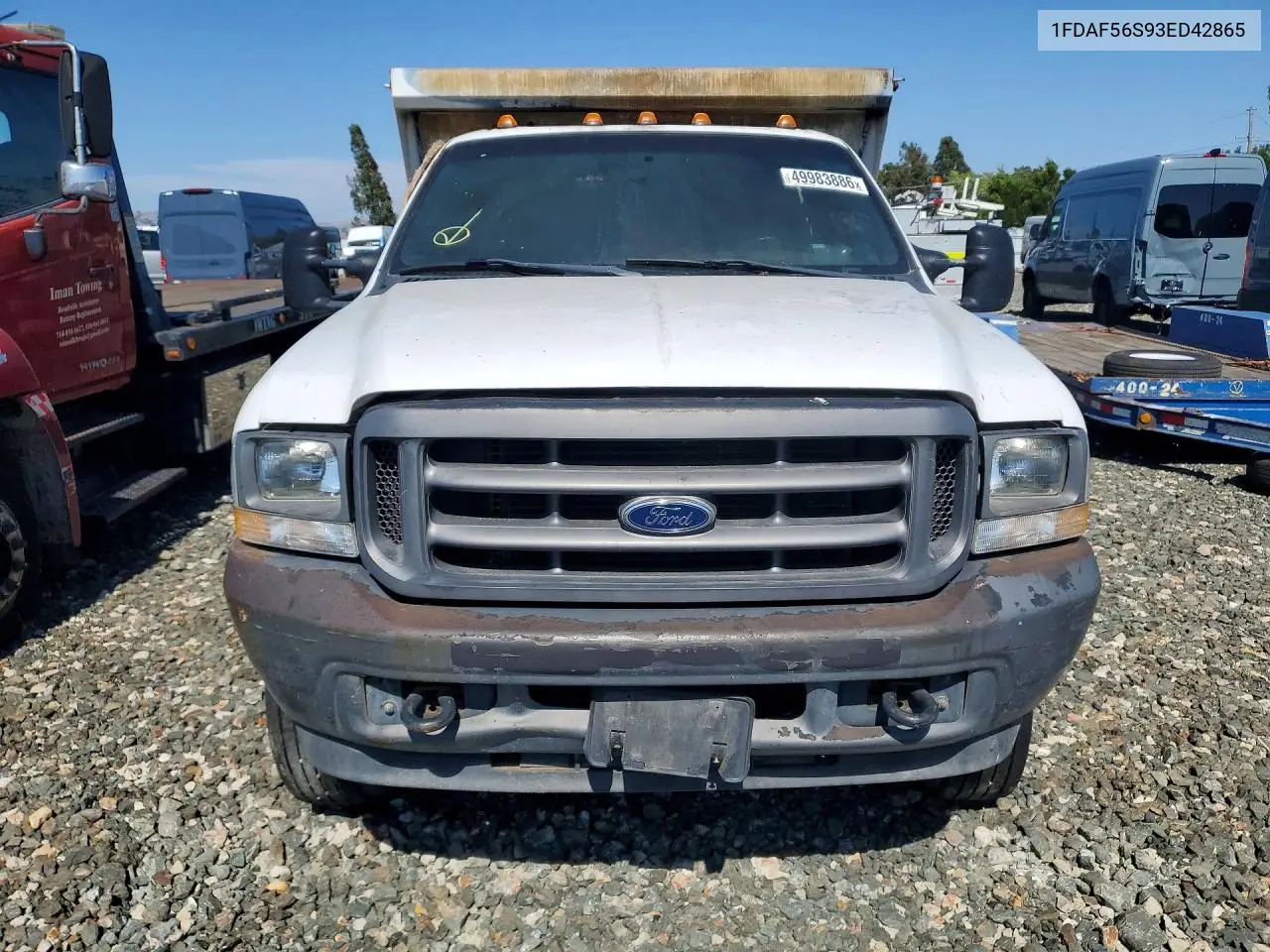 2003 Ford F550 Super Duty VIN: 1FDAF56S93ED42865 Lot: 49983886