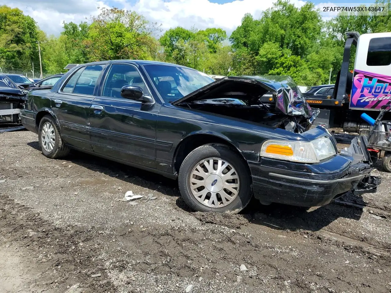 2003 Ford Crown Victoria Lx VIN: 2FAFP74W53X143647 Lot: 51531126