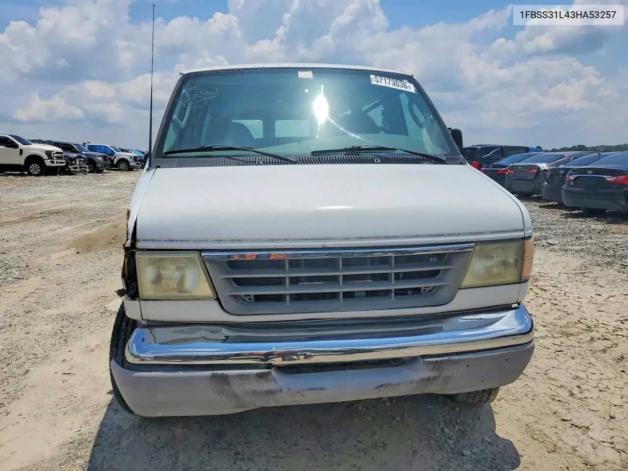 2003 Ford Econoline E350 Super Duty Wagon VIN: 1FBSS31L43HA53257 Lot: 57173036