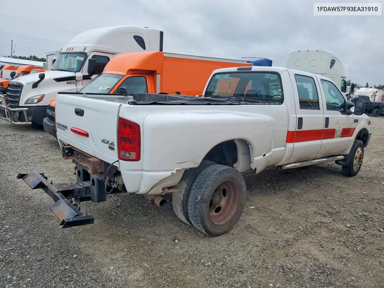 2003 Ford F550 Super Duty VIN: 1FDAW57F93EA31910 Lot: 58712086