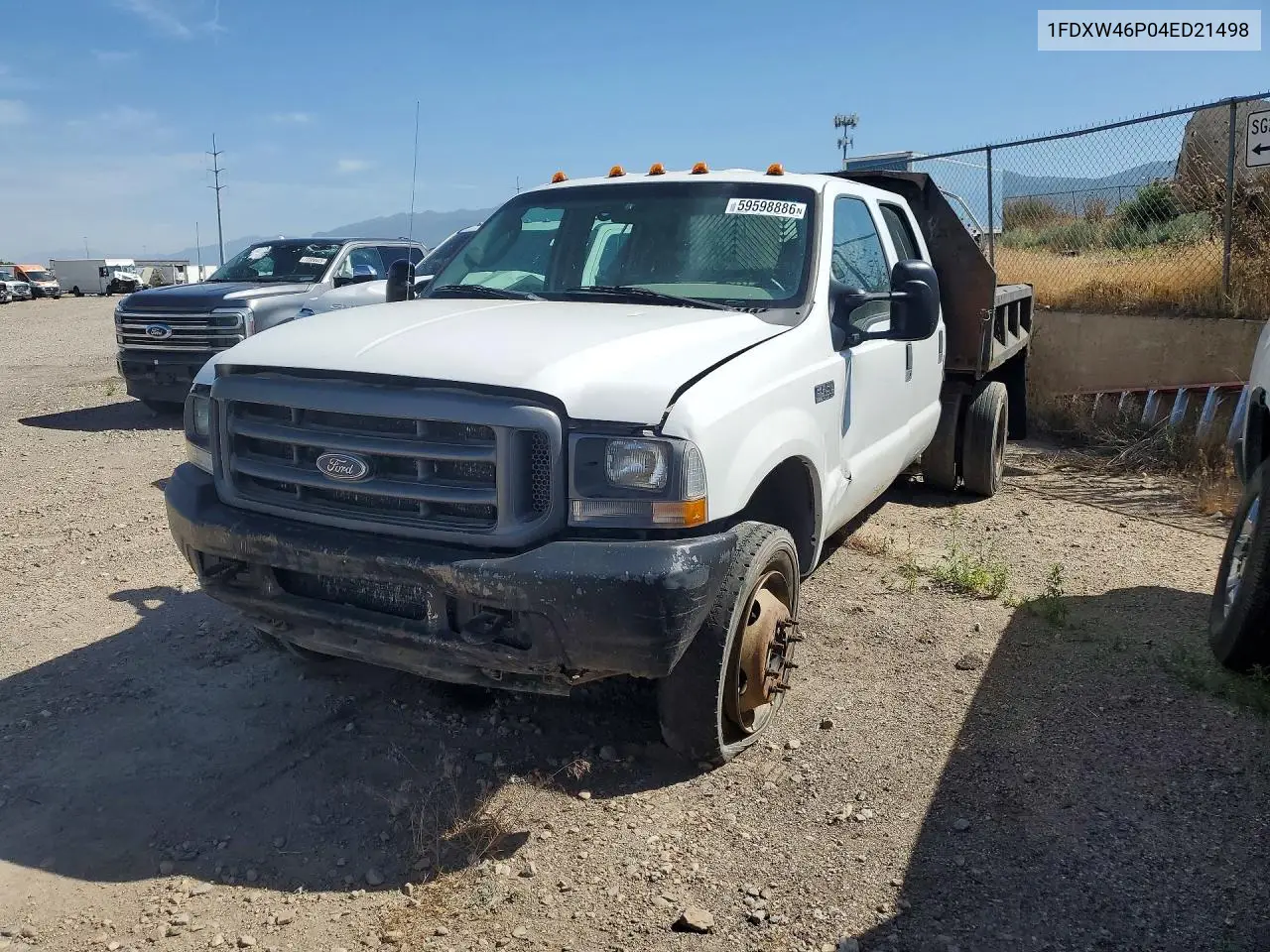 2004 Ford F450 Super Duty VIN: 1FDXW46P04ED21498 Lot: 59598886