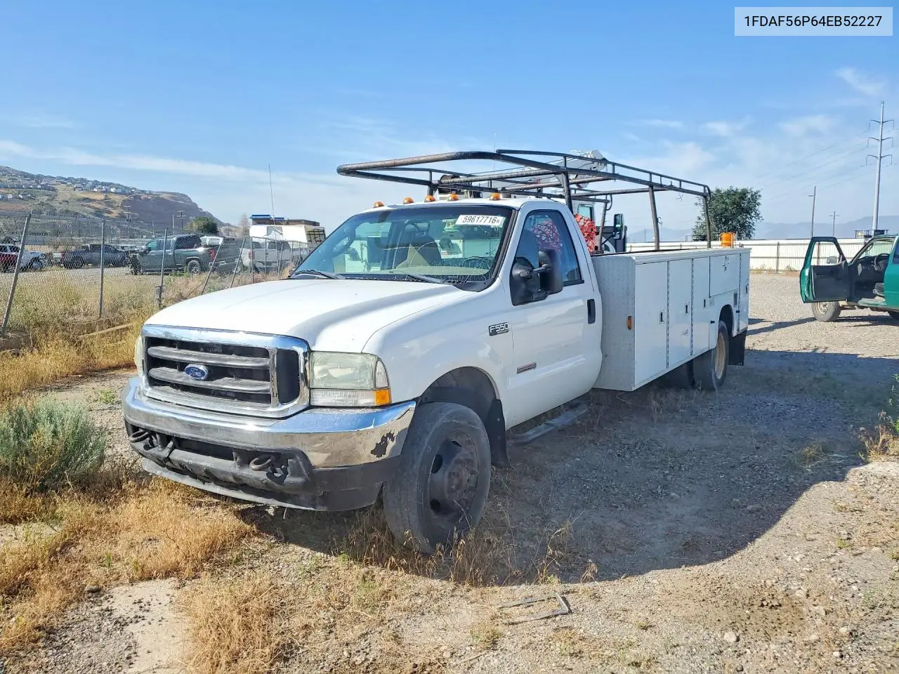 2004 Ford F550 Super Duty VIN: 1FDAF56P64EB52227 Lot: 59617716