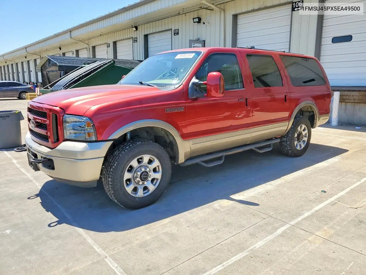 2005 Ford Excursion Eddie Bauer VIN: 1FMSU45PX5EA49500 Lot: 55680356