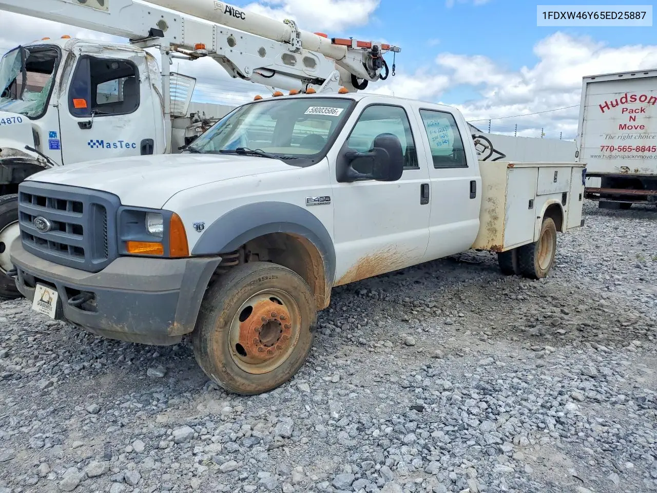2005 Ford F450 Super Duty VIN: 1FDXW46Y65ED25887 Lot: 58003586