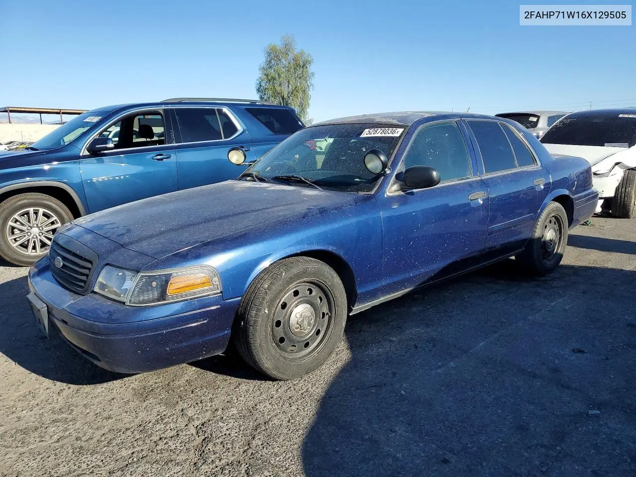 2006 Ford Crown Victoria Police Interceptor VIN: 2FAHP71W16X129505 Lot: 52878036