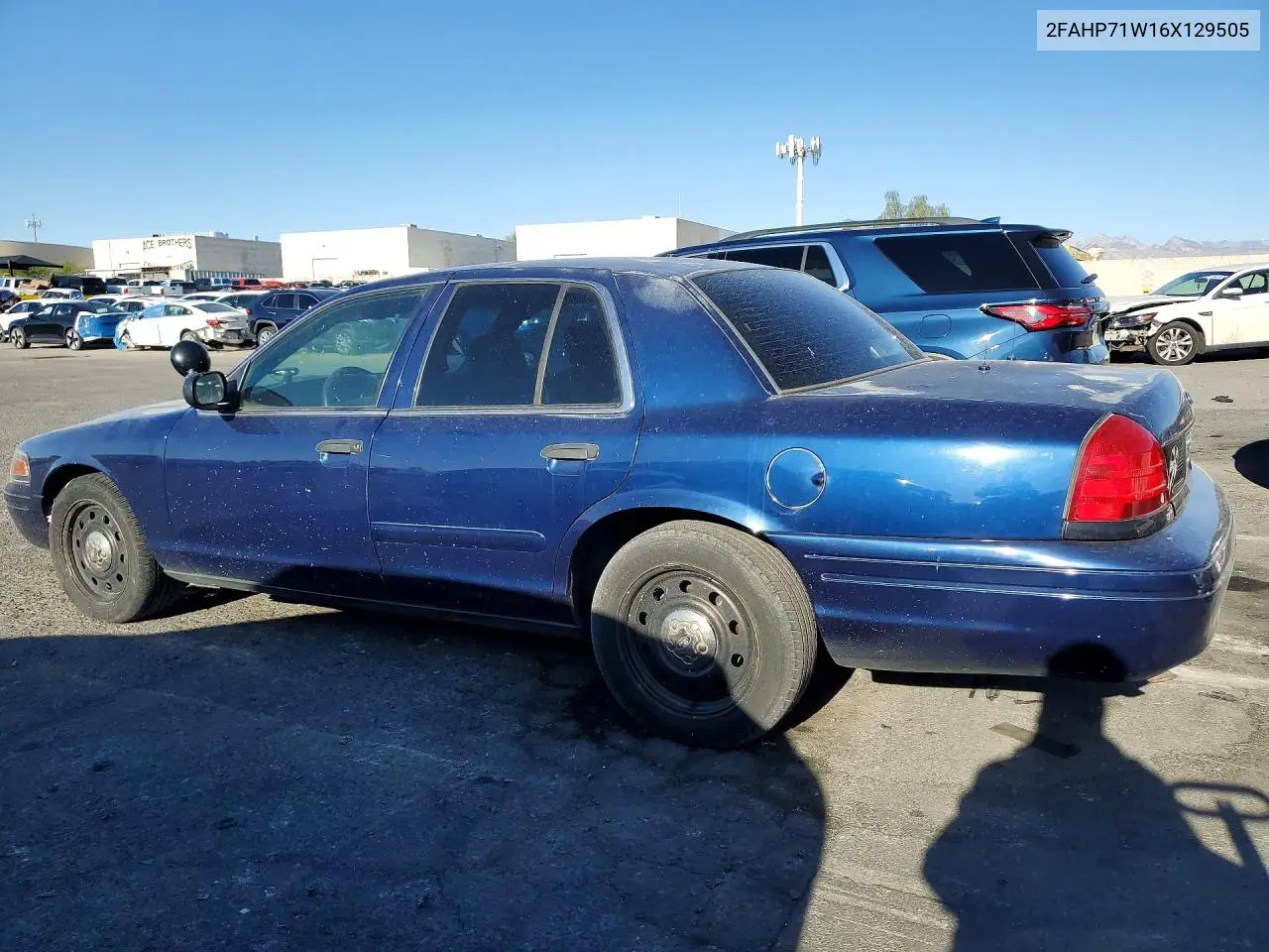 2006 Ford Crown Victoria Police Interceptor VIN: 2FAHP71W16X129505 Lot: 52878036