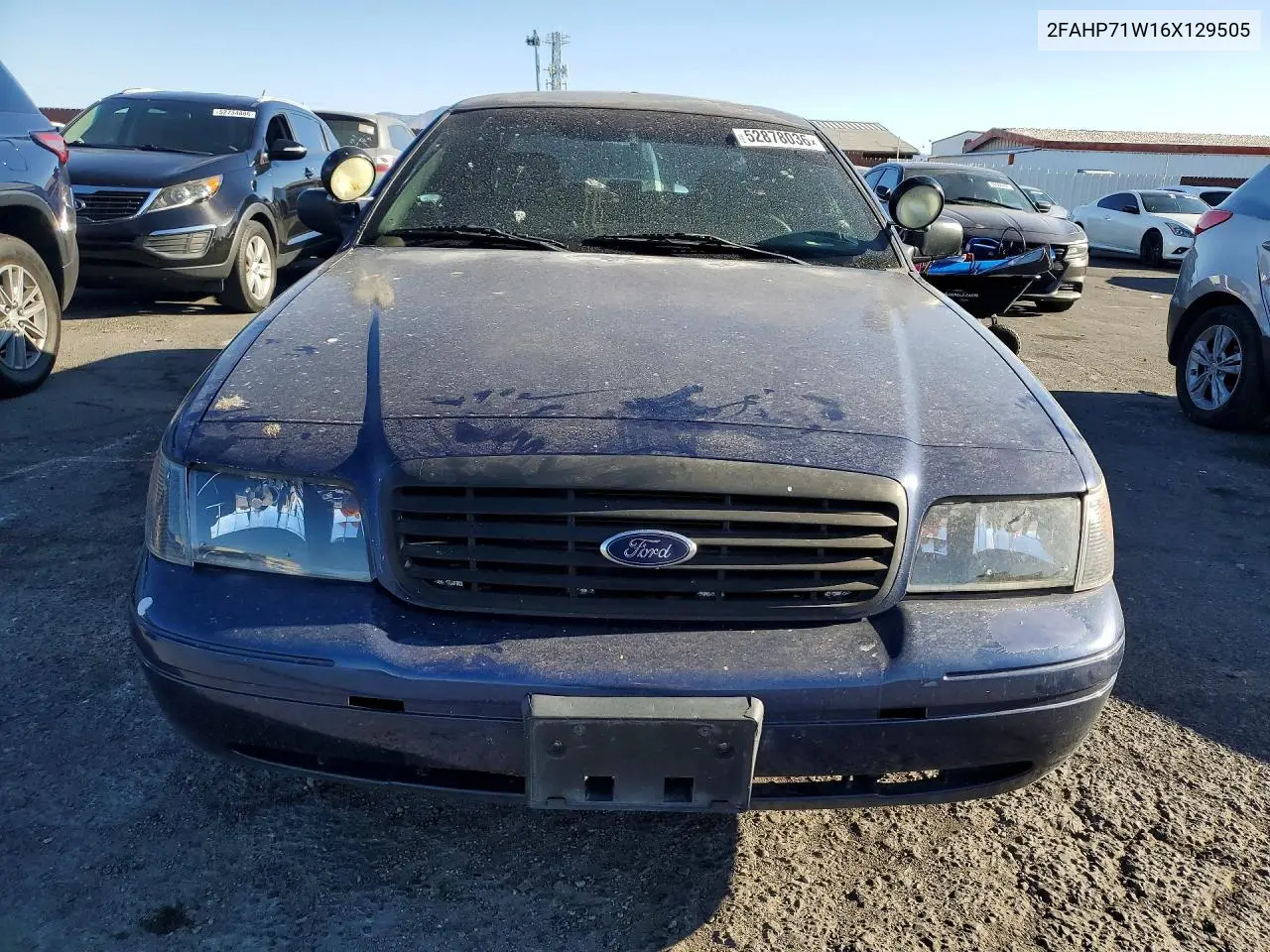 2006 Ford Crown Victoria Police Interceptor VIN: 2FAHP71W16X129505 Lot: 52878036