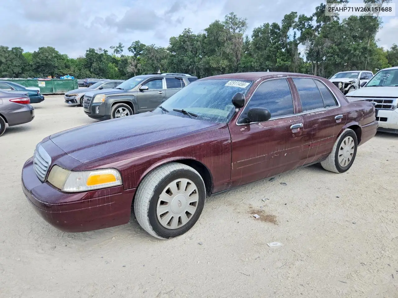 2006 Ford Crown Victoria Police Interceptor VIN: 2FAHP71W26X151688 Lot: 52911456