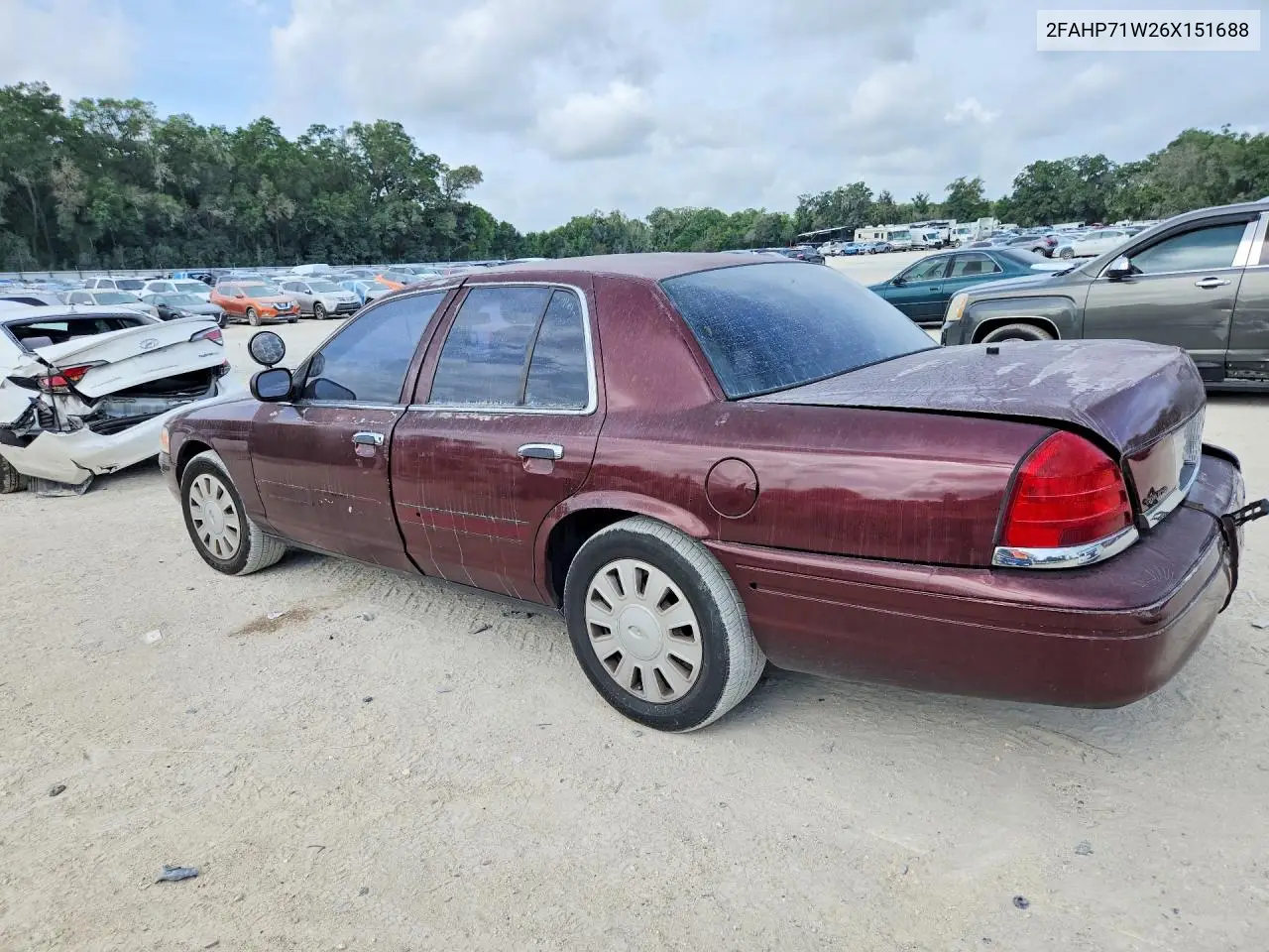 2006 Ford Crown Victoria Police Interceptor VIN: 2FAHP71W26X151688 Lot: 52911456