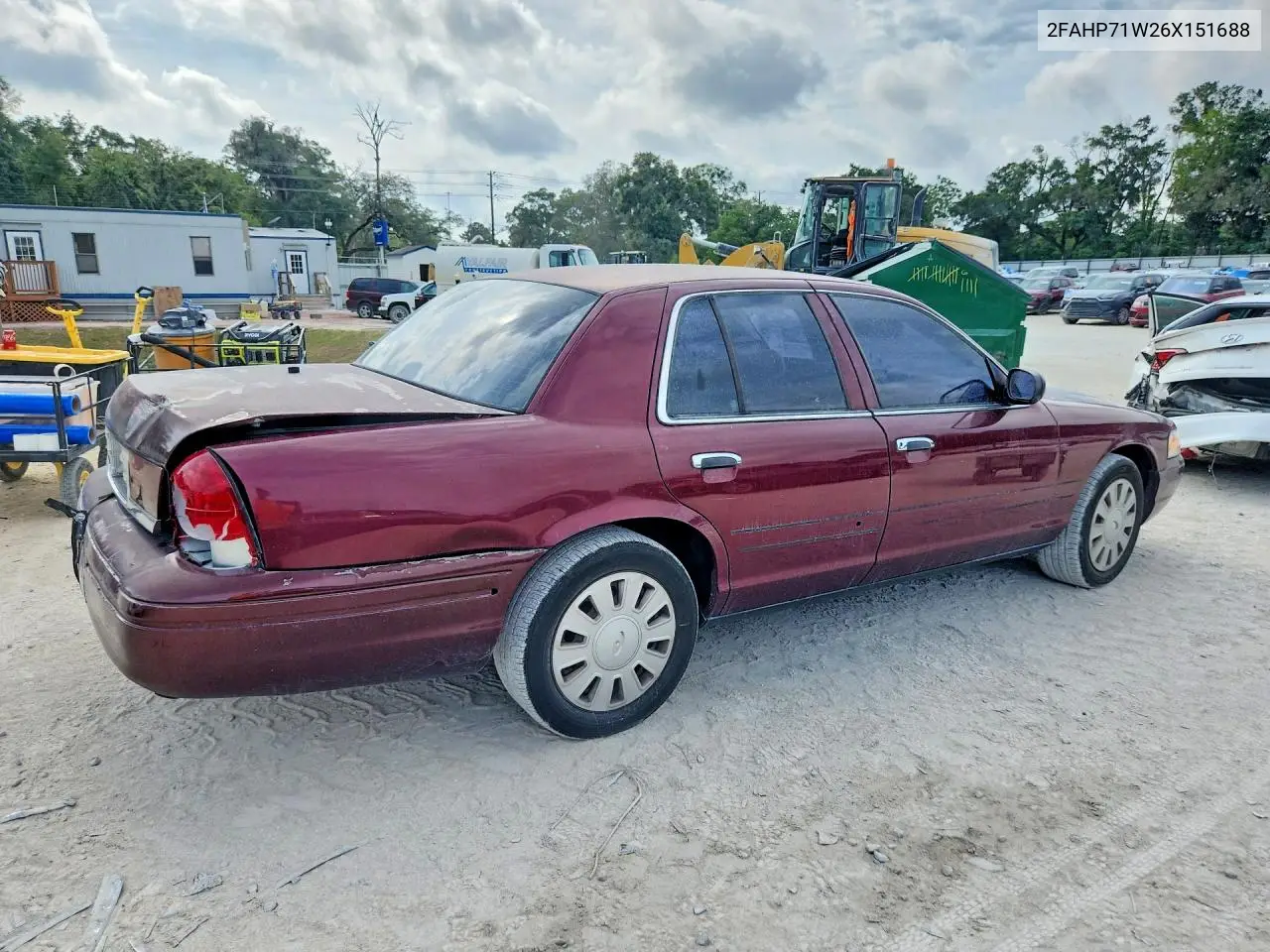 2006 Ford Crown Victoria Police Interceptor VIN: 2FAHP71W26X151688 Lot: 52911456