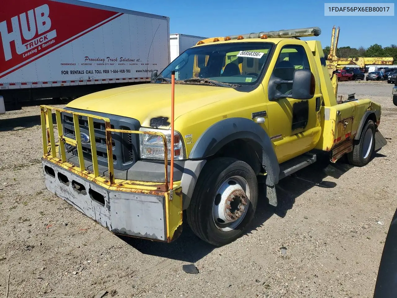 2006 Ford F550 Super Duty VIN: 1FDAF56PX6EB80017 Lot: 56958356