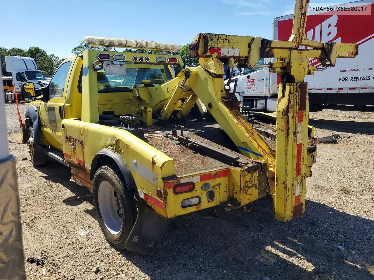 2006 Ford F550 Super Duty VIN: 1FDAF56PX6EB80017 Lot: 56958356