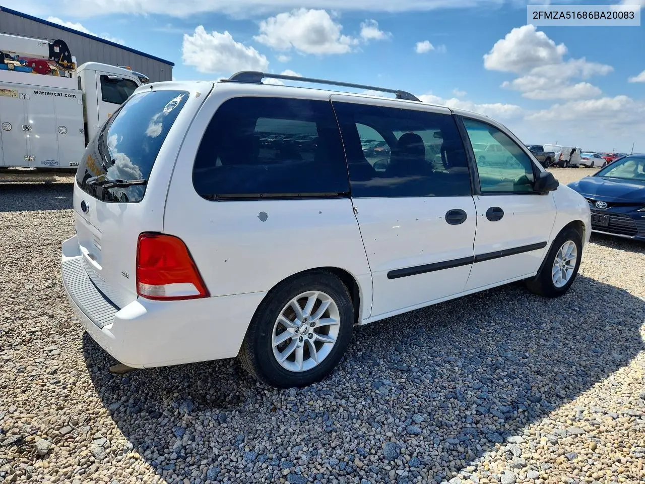 2006 Ford Freestar Se VIN: 2FMZA51686BA20083 Lot: 57536956