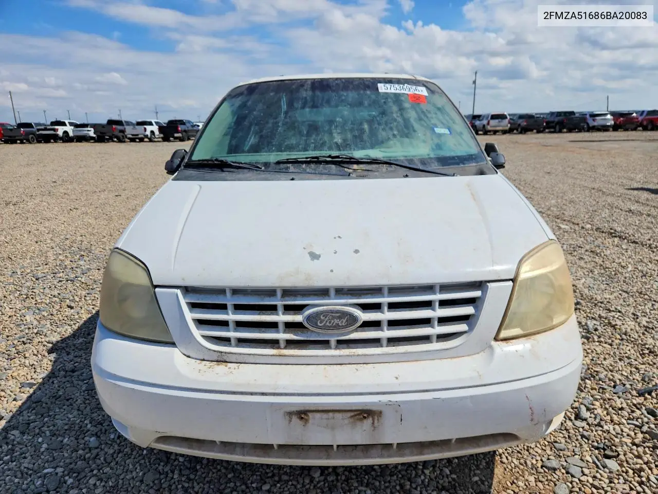 2006 Ford Freestar Se VIN: 2FMZA51686BA20083 Lot: 57536956