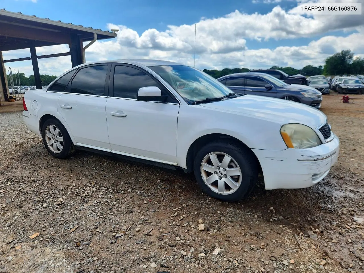 2006 Ford Five Hundred Sel VIN: 1FAFP24166G160376 Lot: 58230106