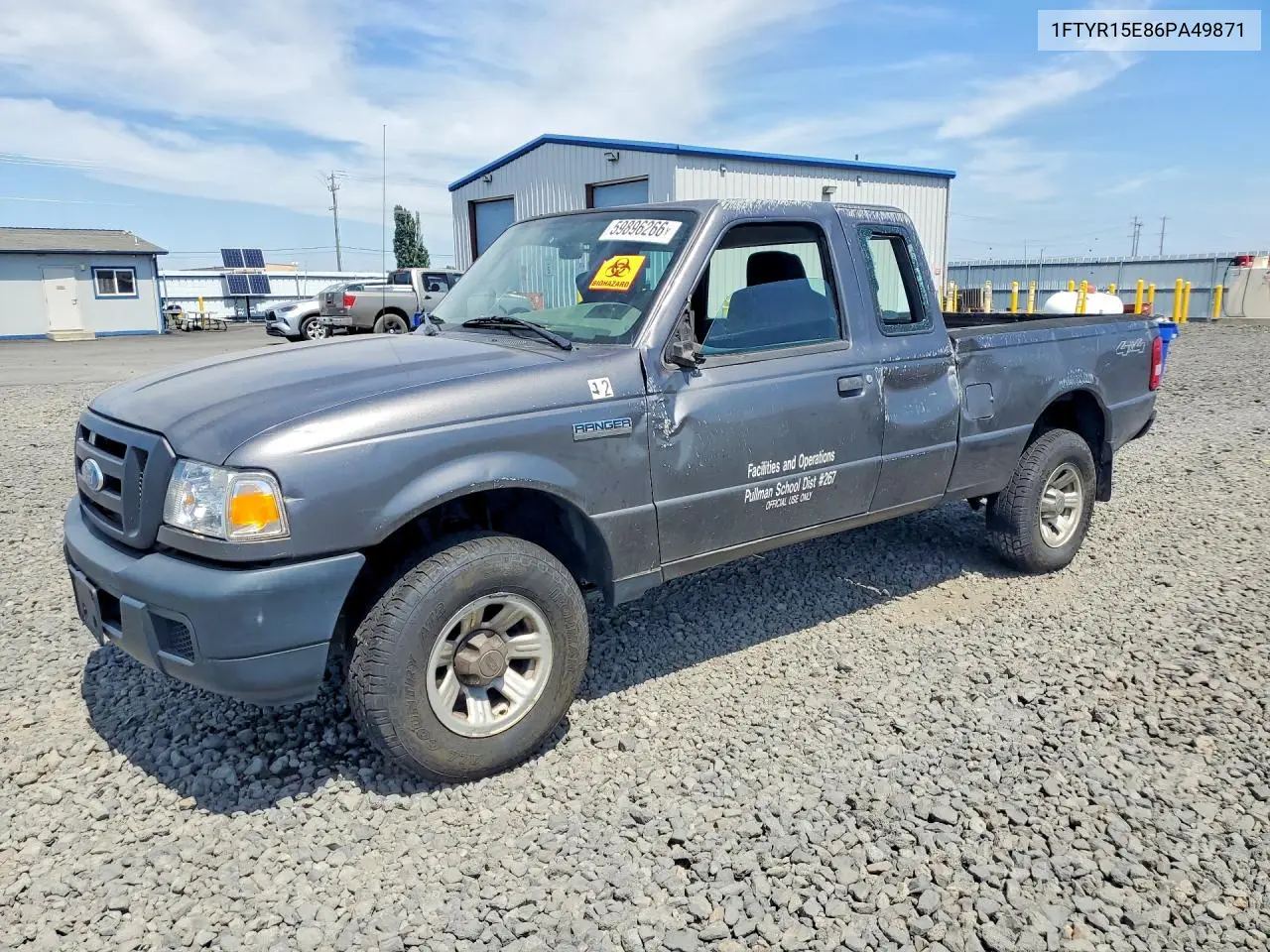 2006 Ford Ranger Super Cab VIN: 1FTYR15E86PA49871 Lot: 59896266