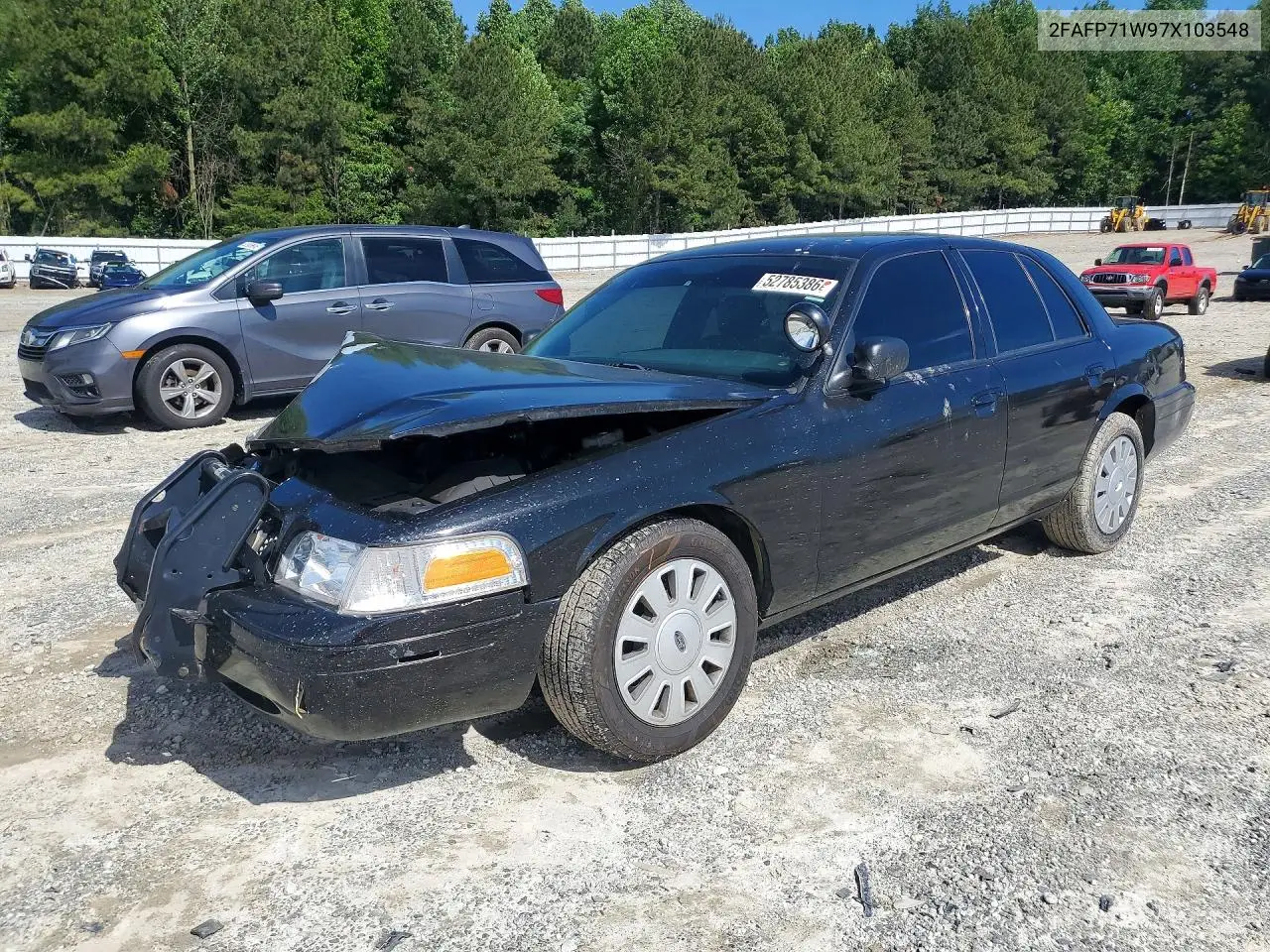 2007 Ford Crown Victoria Police Interceptor VIN: 2FAFP71W97X103548 Lot: 52785386