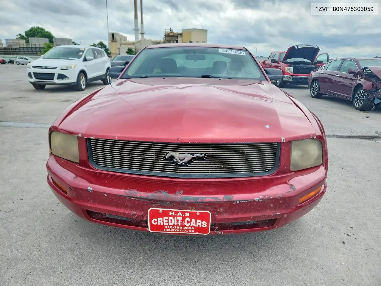 2007 Ford Mustang VIN: 1ZVFT80N475303059 Lot: 54271686