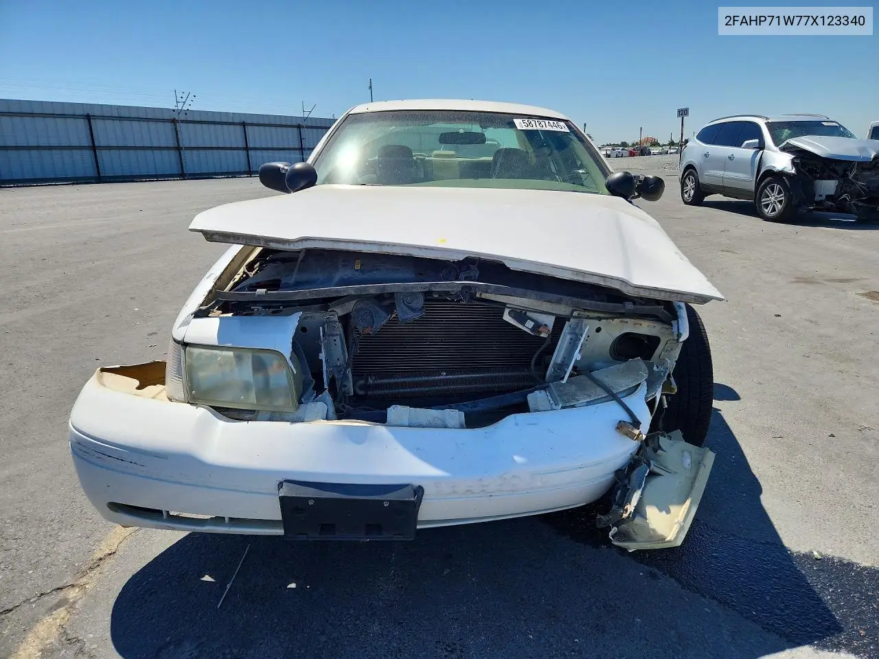2007 Ford Crown Victoria Police Interceptor VIN: 2FAHP71W77X123340 Lot: 58787446