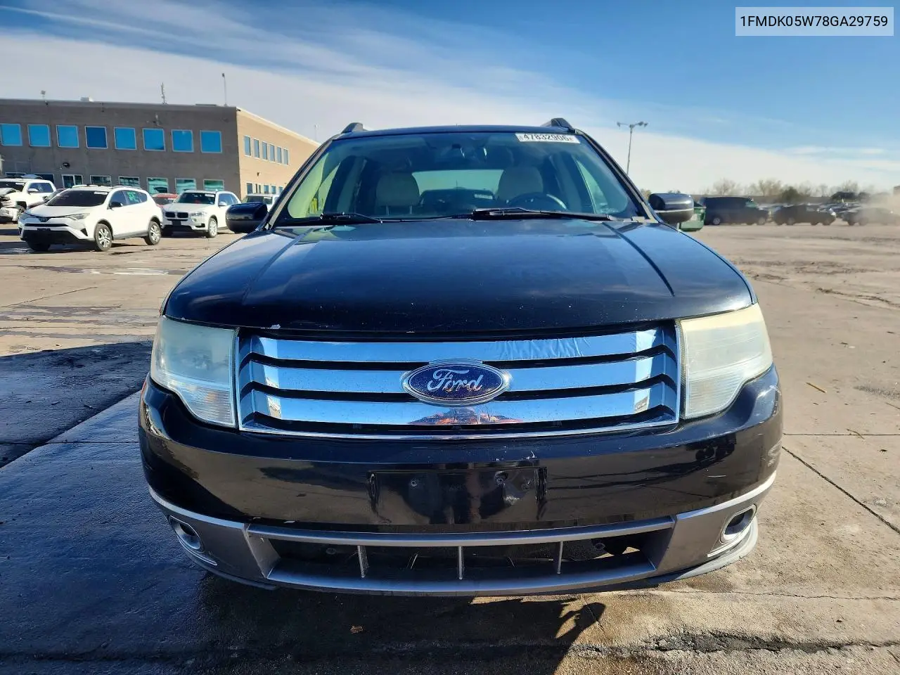2008 Ford Taurus X Sel VIN: 1FMDK05W78GA29759 Lot: 47832906
