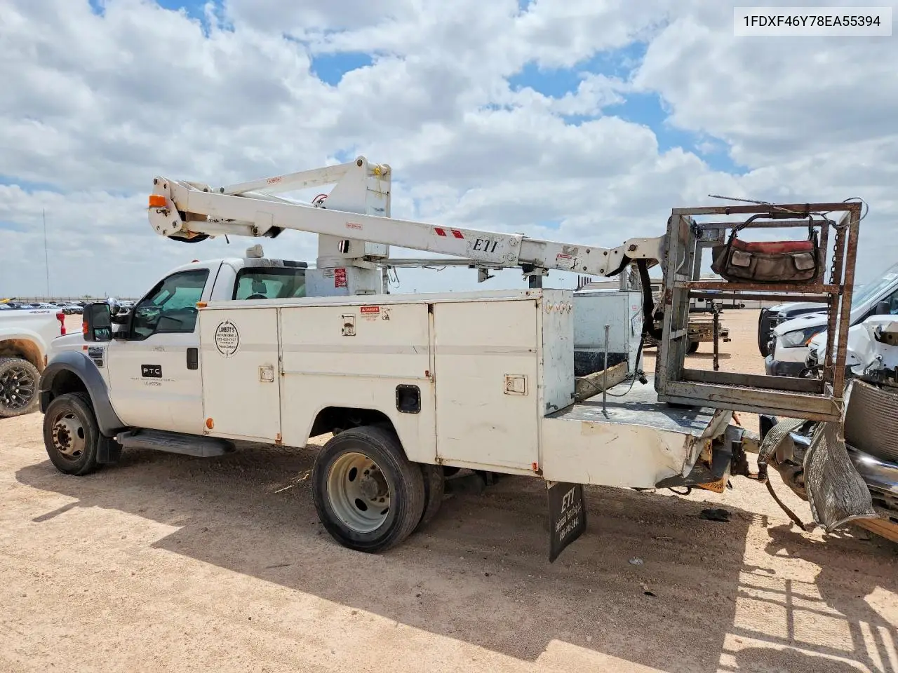 2008 Ford F450 Super Duty Cable Placer Bucket Truck VIN: 1FDXF46Y78EA55394 Lot: 55802736