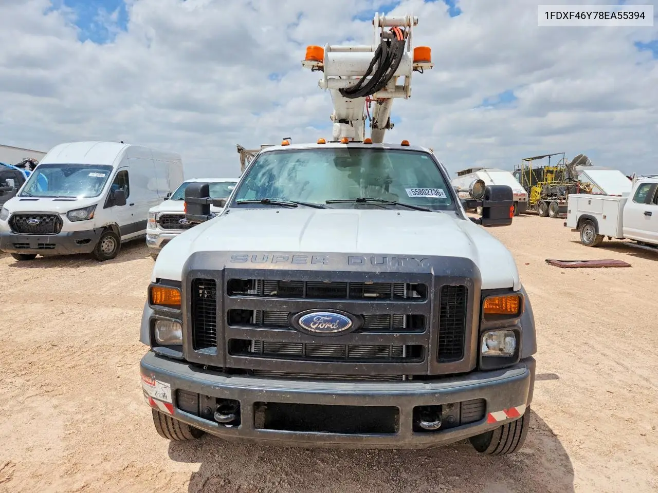 2008 Ford F450 Super Duty Cable Placer Bucket Truck VIN: 1FDXF46Y78EA55394 Lot: 55802736