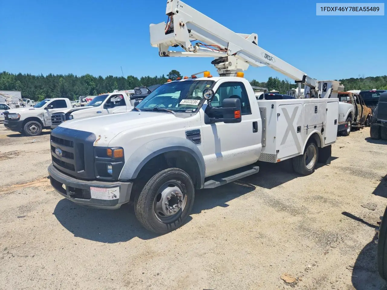 2008 Ford F450 Super Duty Bucket Truck VIN: 1FDXF46Y78EA55489 Lot: 56323236