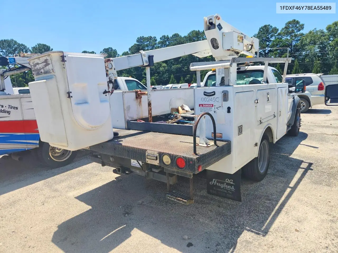 2008 Ford F450 Super Duty Bucket Truck VIN: 1FDXF46Y78EA55489 Lot: 56323236