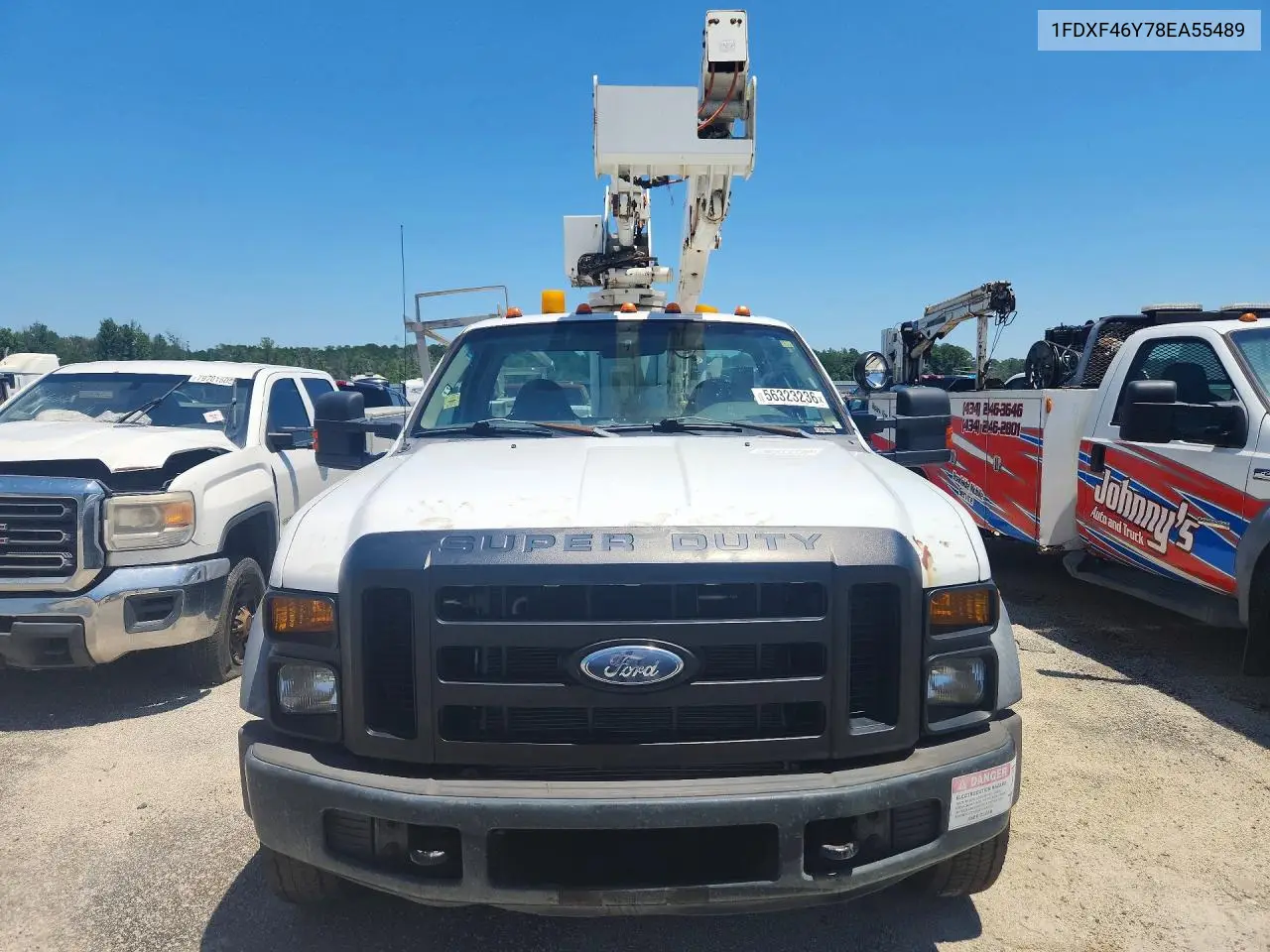 2008 Ford F450 Super Duty Bucket Truck VIN: 1FDXF46Y78EA55489 Lot: 56323236