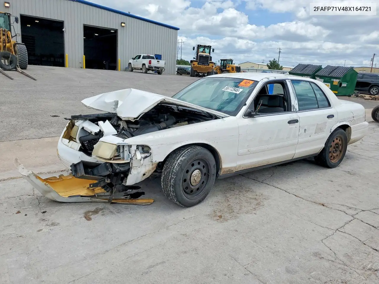 2008 Ford Crown Victoria Police Interceptor VIN: 2FAFP71V48X164721 Lot: 56772946
