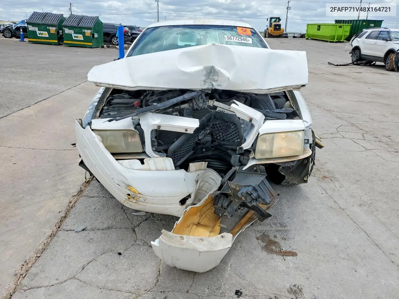 2008 Ford Crown Victoria Police Interceptor VIN: 2FAFP71V48X164721 Lot: 56772946