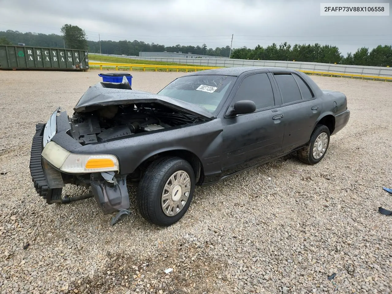 2008 Ford Crown Victoria VIN: 2FAFP73V88X106558 Lot: 58271206