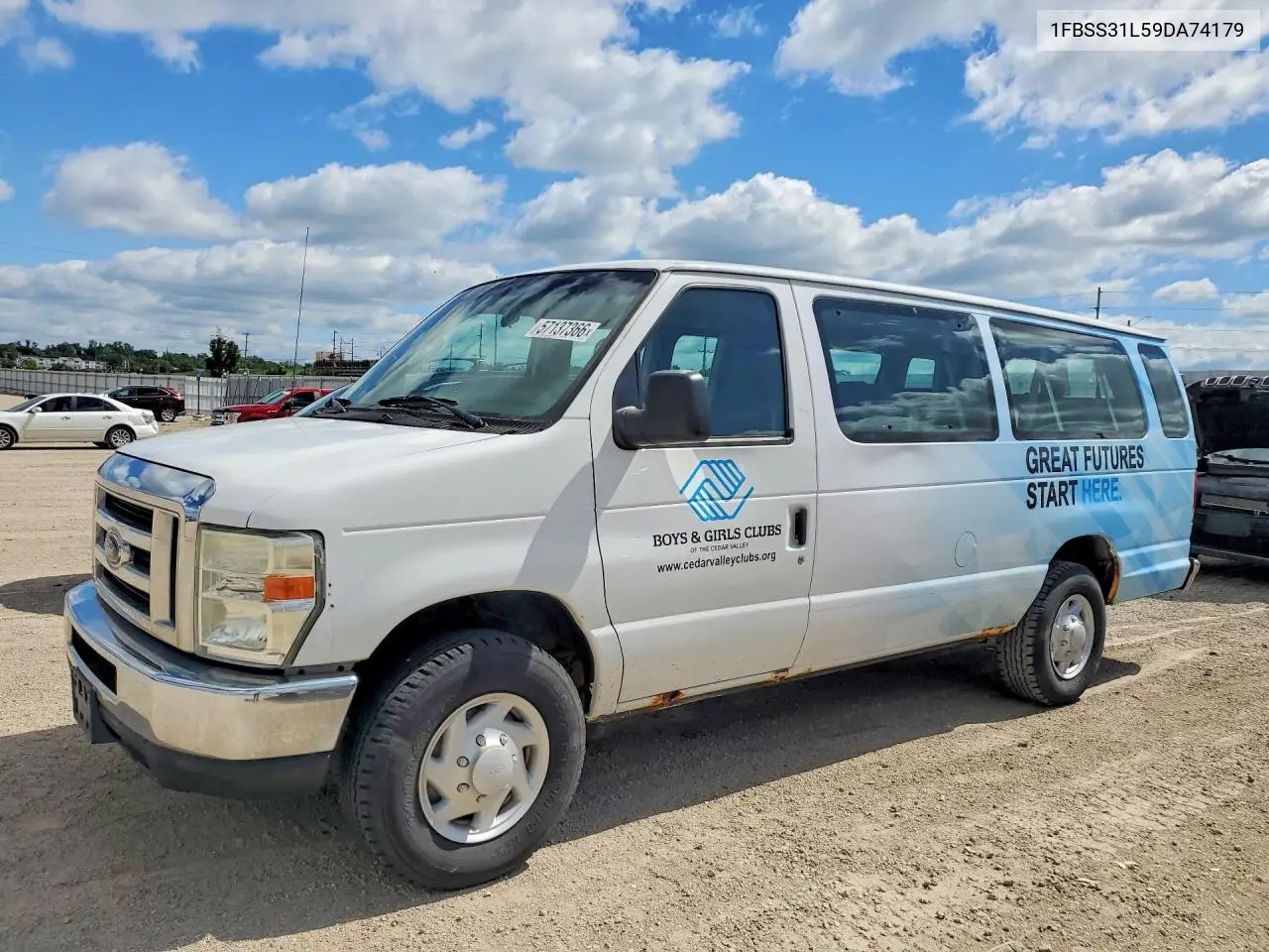 2009 Ford Econoline E350 Super Duty Wagon VIN: 1FBSS31L59DA74179 Lot: 57137366