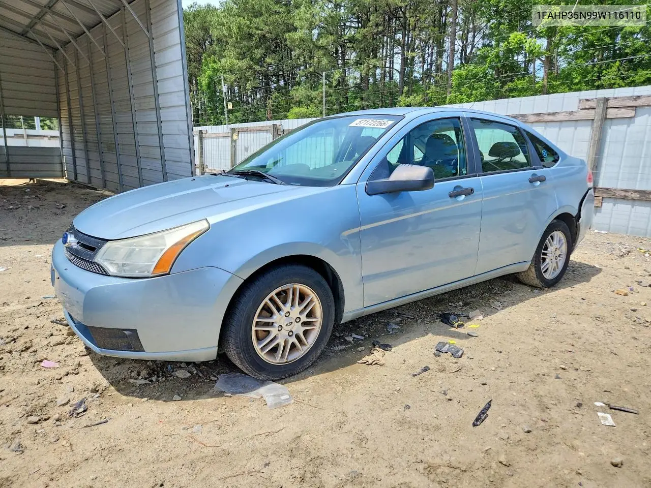 2009 Ford Focus Se VIN: 1FAHP35N99W116110 Lot: 57172266