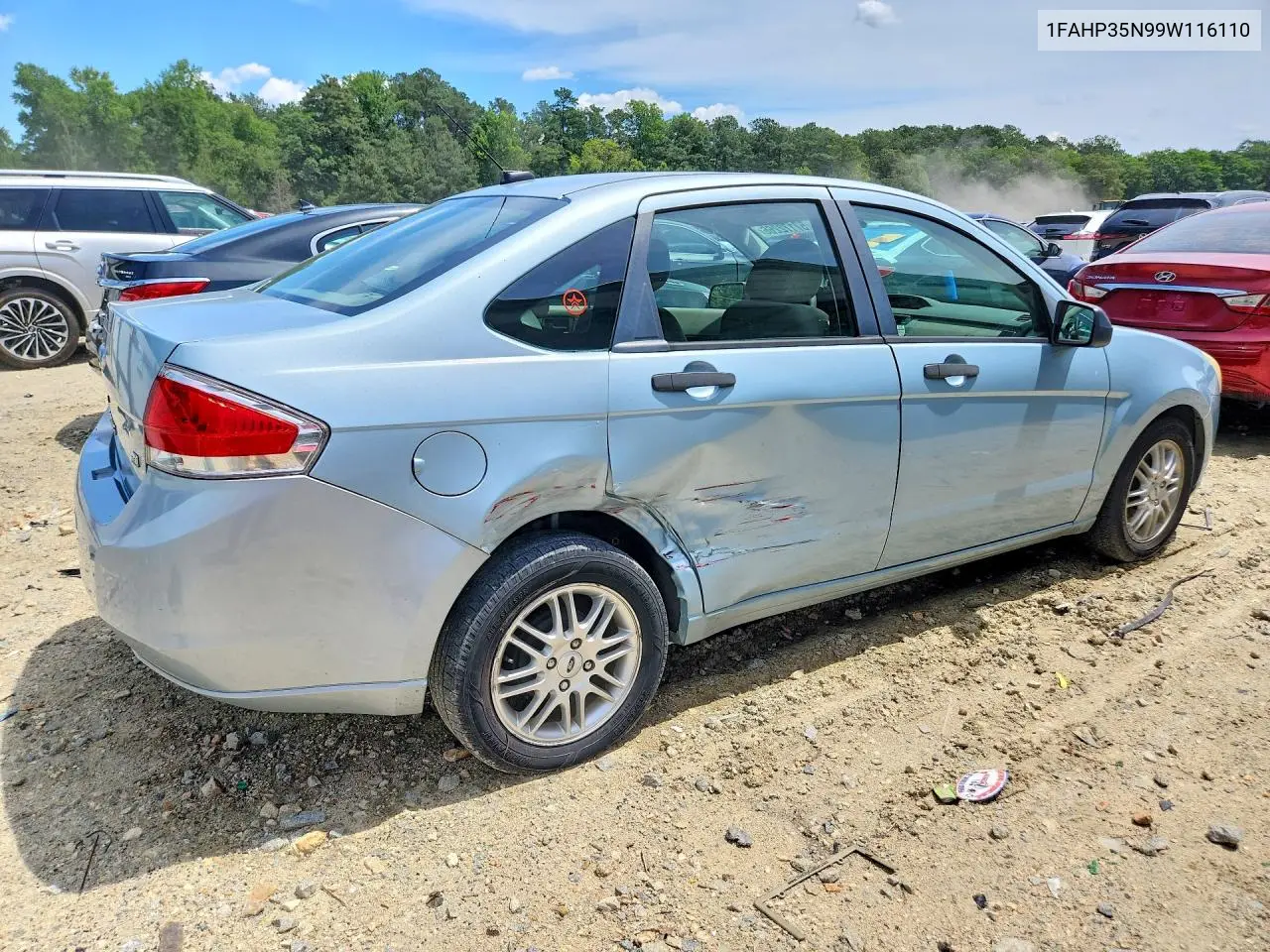 2009 Ford Focus Se VIN: 1FAHP35N99W116110 Lot: 57172266