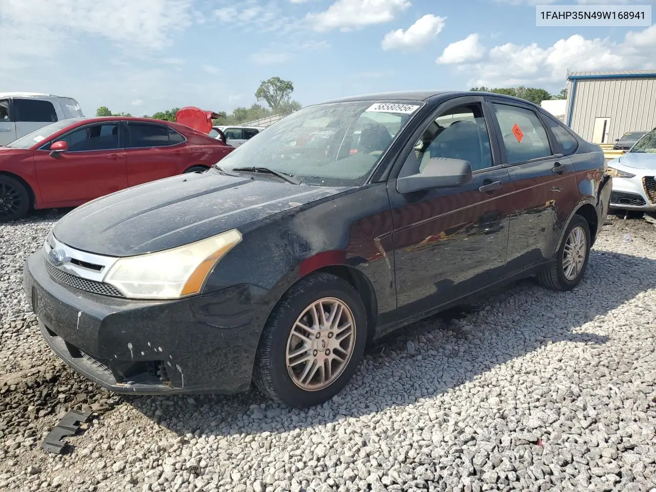2009 Ford Focus Se VIN: 1FAHP35N49W168941 Lot: 58580956