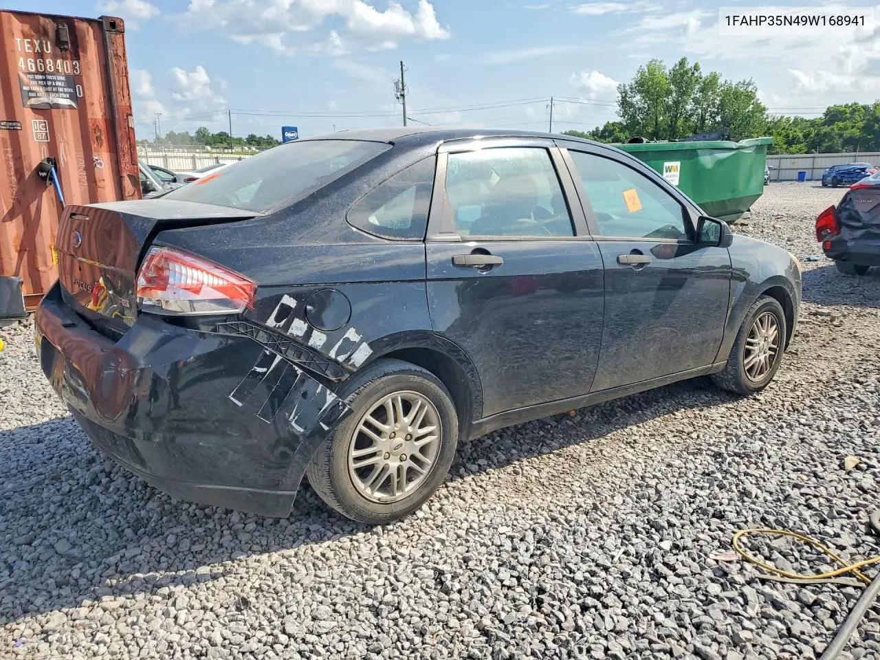 2009 Ford Focus Se VIN: 1FAHP35N49W168941 Lot: 58580956