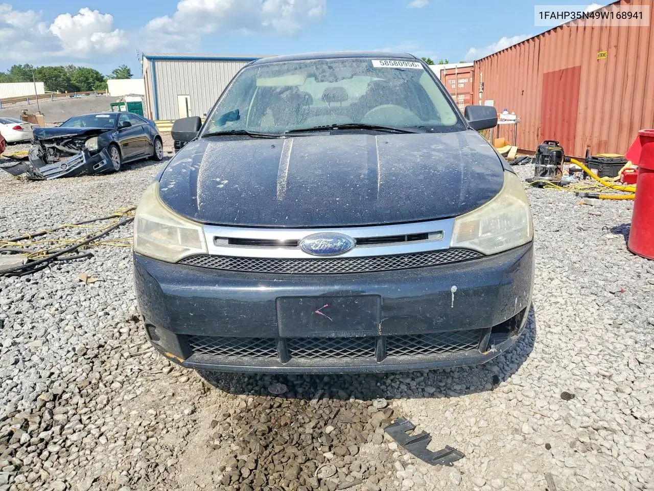 2009 Ford Focus Se VIN: 1FAHP35N49W168941 Lot: 58580956