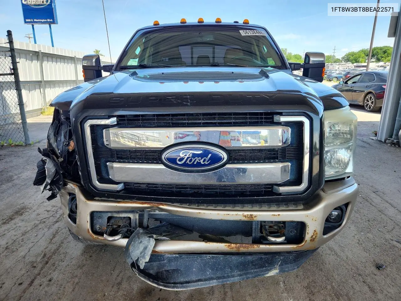 2011 Ford F350 Super Duty VIN: 1FT8W3BT8BEA22571 Lot: 56138486