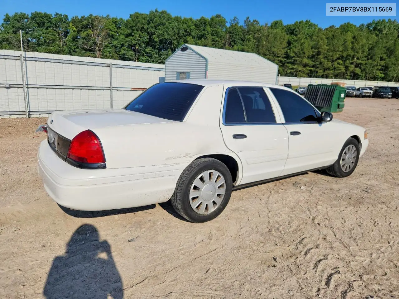 2011 Ford Crown Victoria Police Interceptor VIN: 2FABP7BV8BX115669 Lot: 57524776