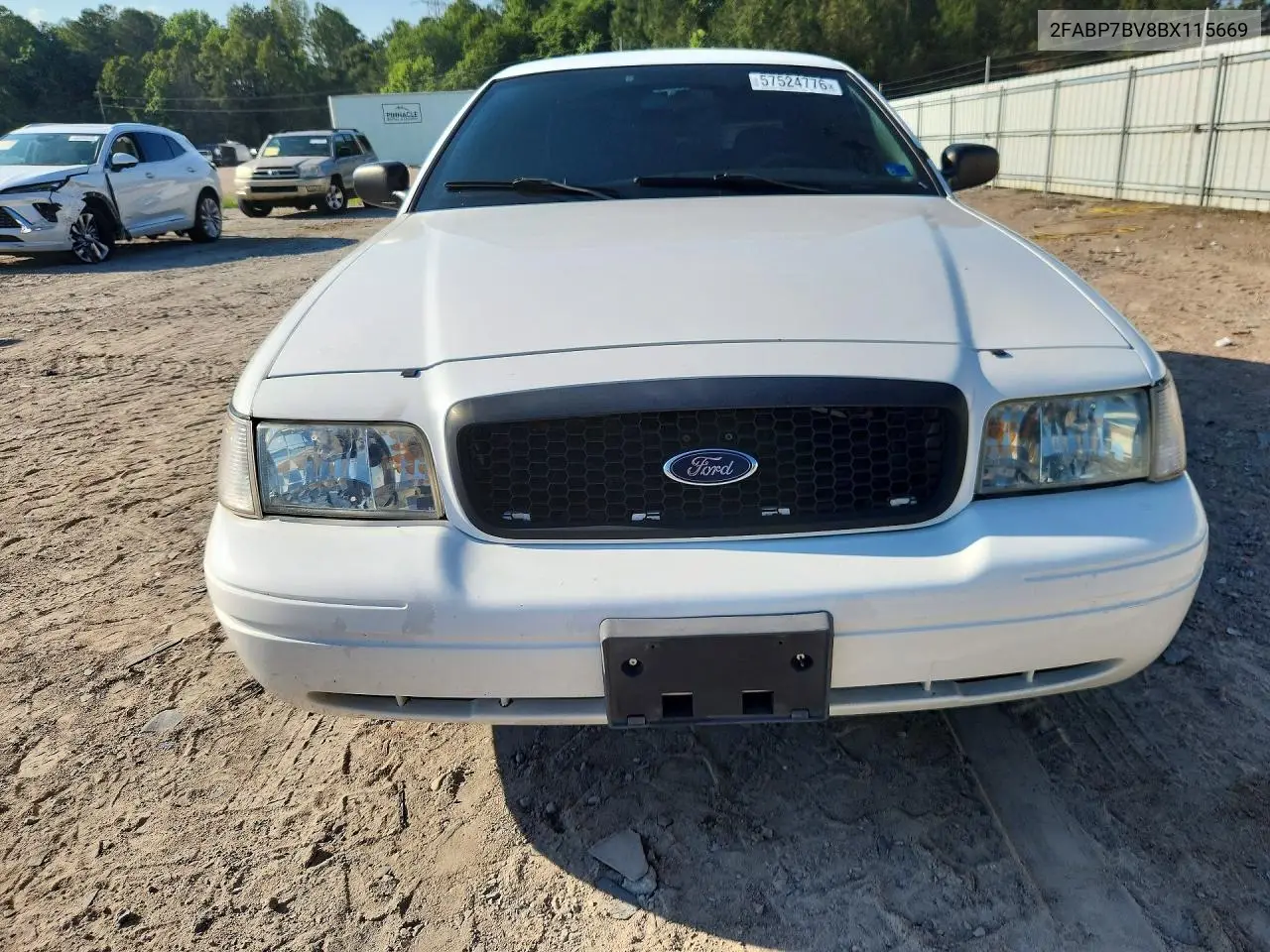 2011 Ford Crown Victoria Police Interceptor VIN: 2FABP7BV8BX115669 Lot: 57524776