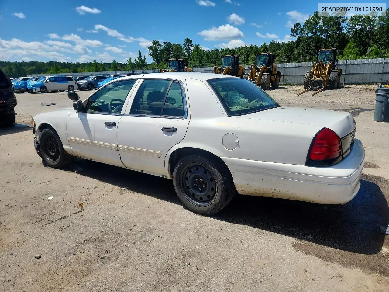 2011 Ford Crown Victoria Police Interceptor VIN: 2FABP7BV1BX101998 Lot: 57544026