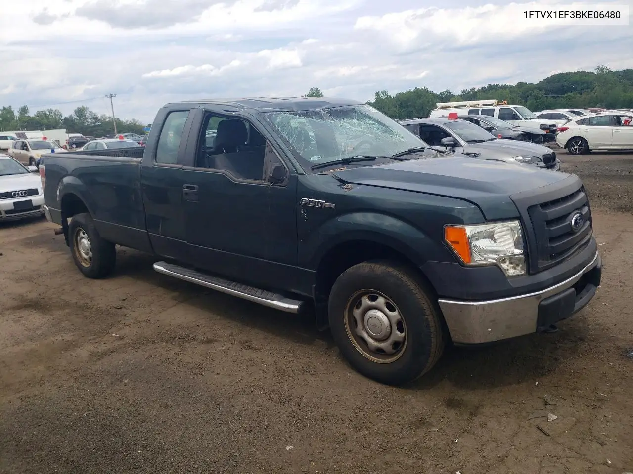 2011 Ford F150 Super Cab VIN: 1FTVX1EF3BKE06480 Lot: 57768366