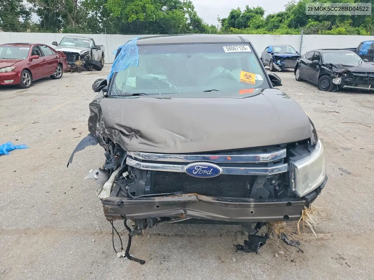 2011 Ford Flex Sel VIN: 2FMGK5CC2BBD04522 Lot: 58067126