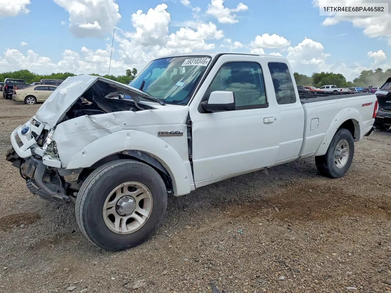 2011 Ford Ranger Super Cab VIN: 1FTKR4EE6BPA46582 Lot: 59310346
