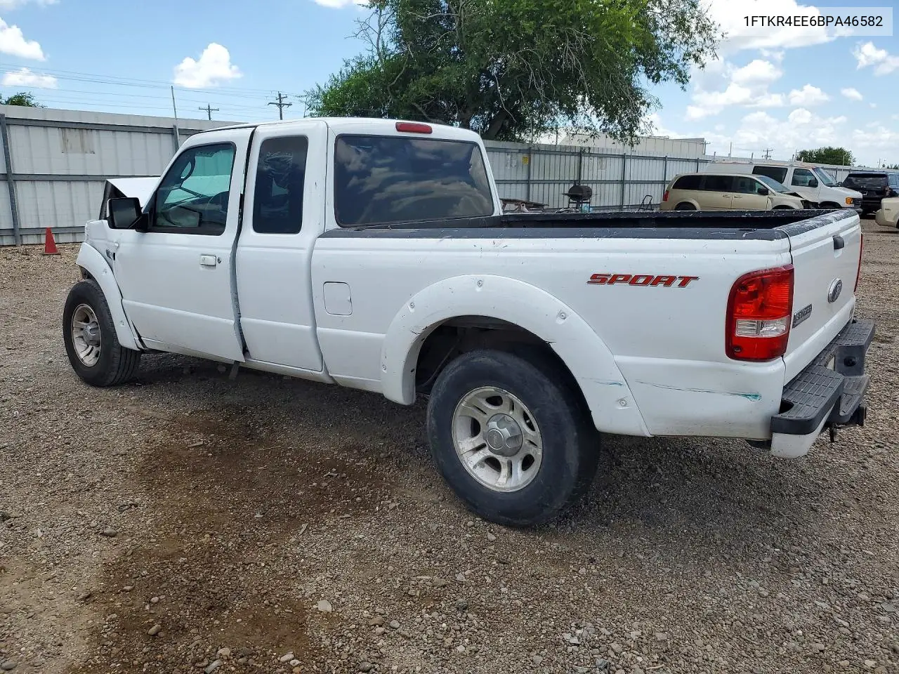 2011 Ford Ranger Super Cab VIN: 1FTKR4EE6BPA46582 Lot: 59310346