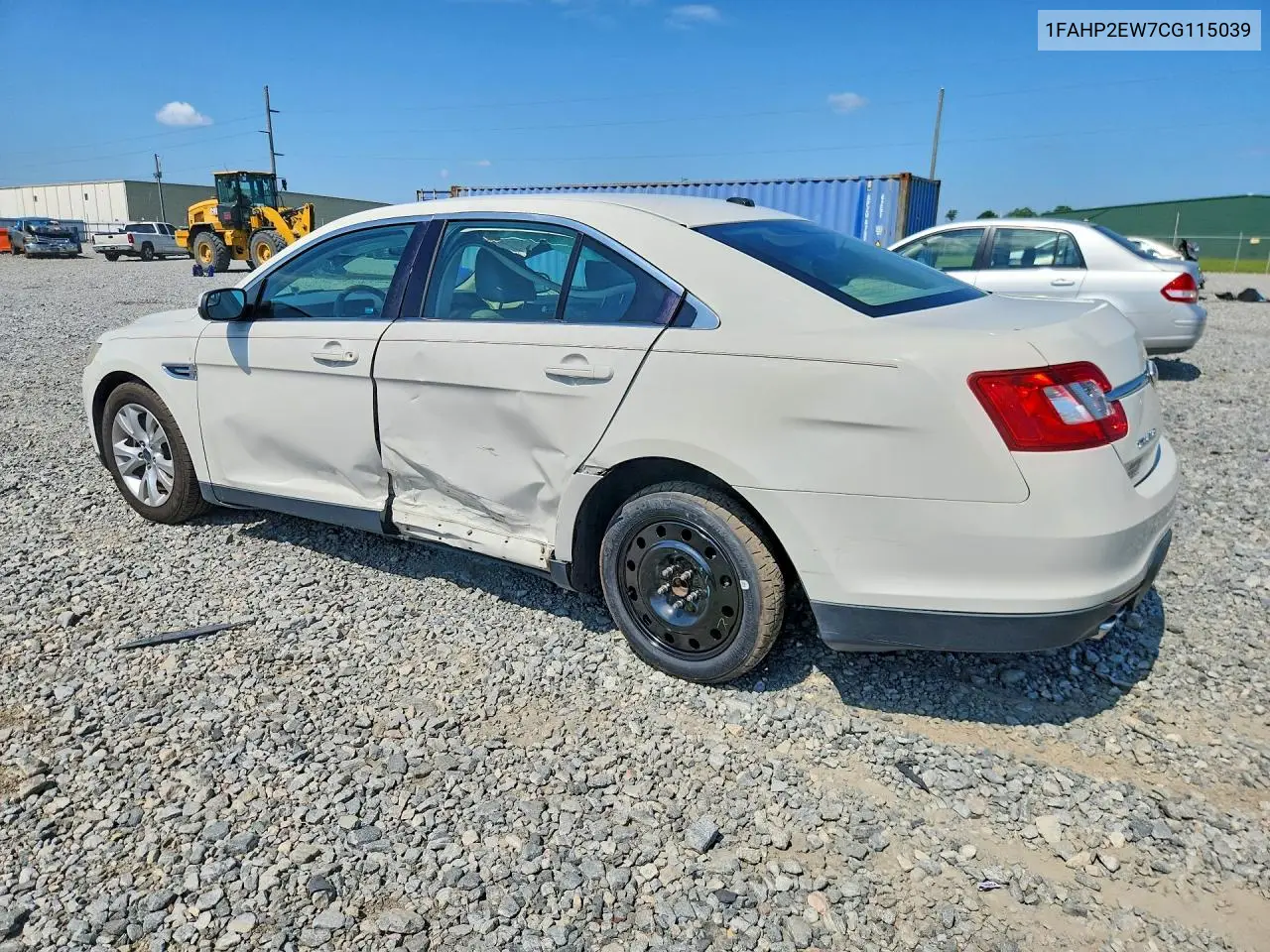 2012 Ford Taurus Sel VIN: 1FAHP2EW7CG115039 Lot: 56786976