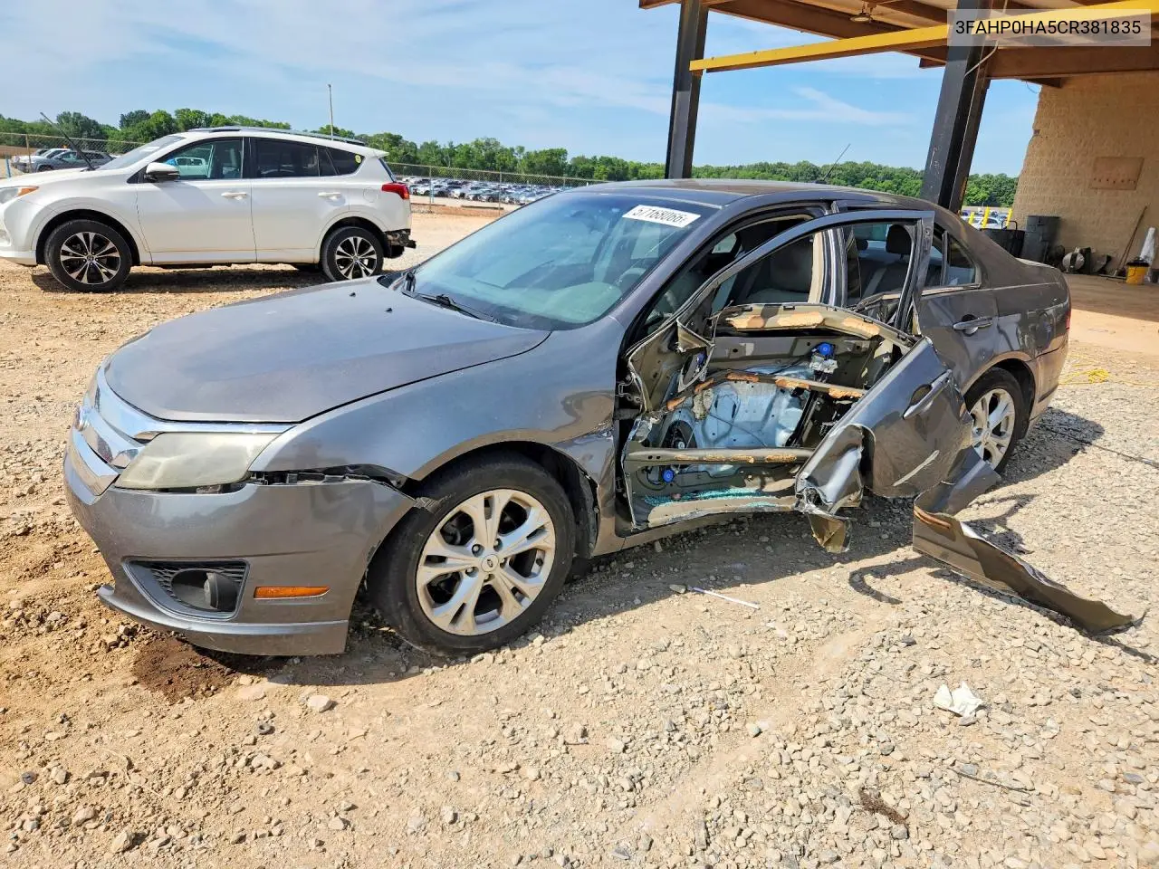 2012 Ford Fusion Se VIN: 3FAHP0HA5CR381835 Lot: 57168066